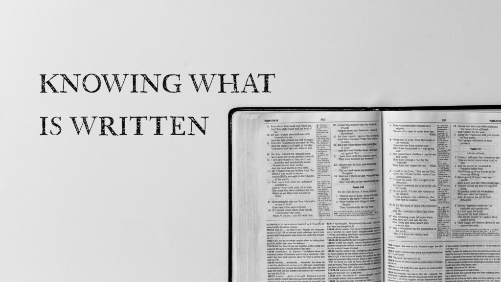 Knowing What Is Written by Greg Simnor.